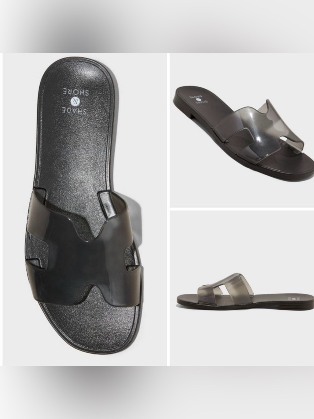 Shade & Shore Women's Bonnie Jelly Slide Sandals‎ 10 NWT